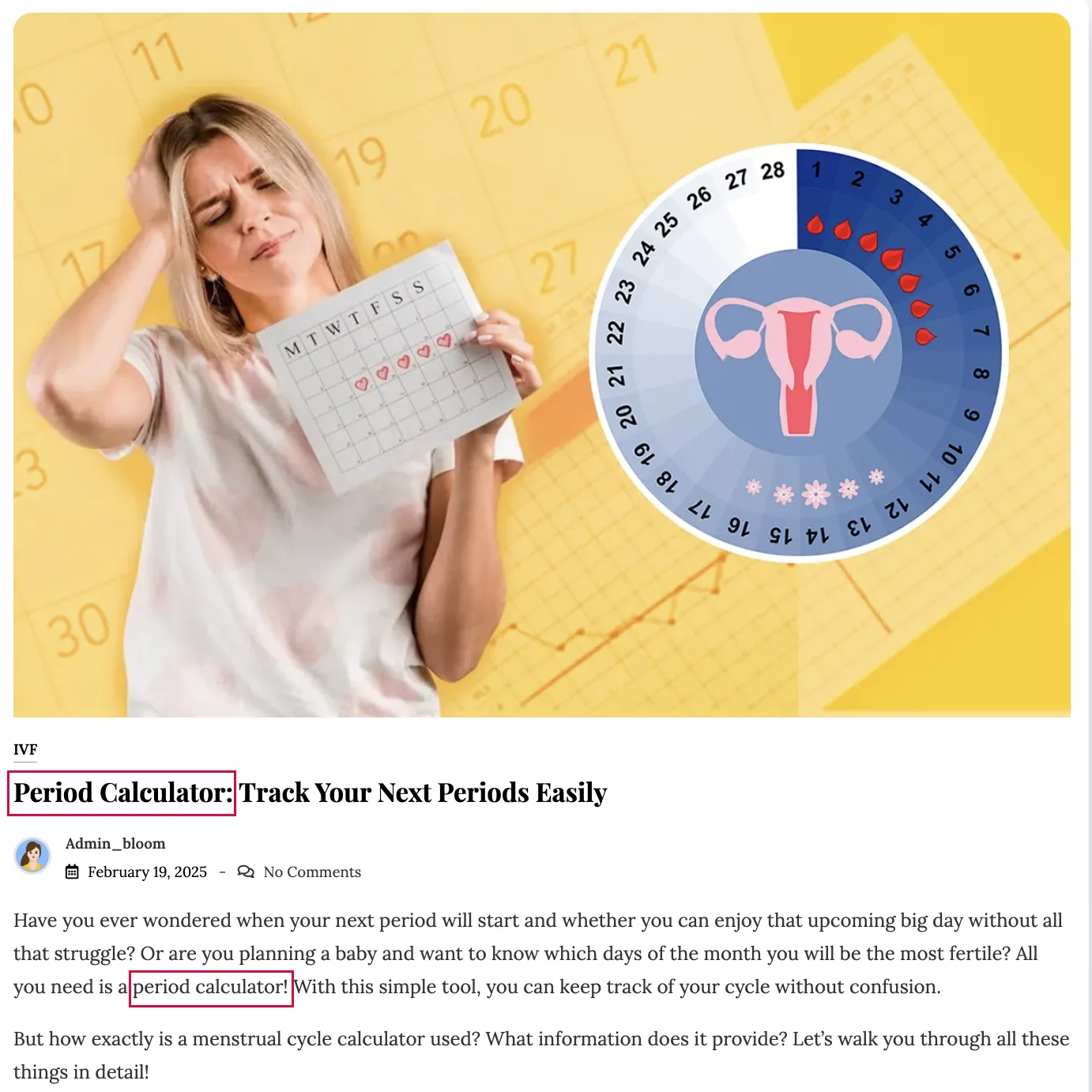 Period calculator 1