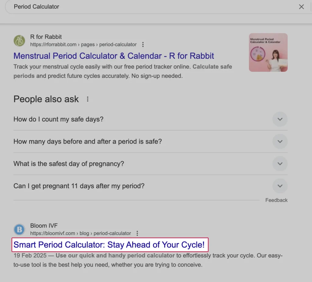 Period Calculator 