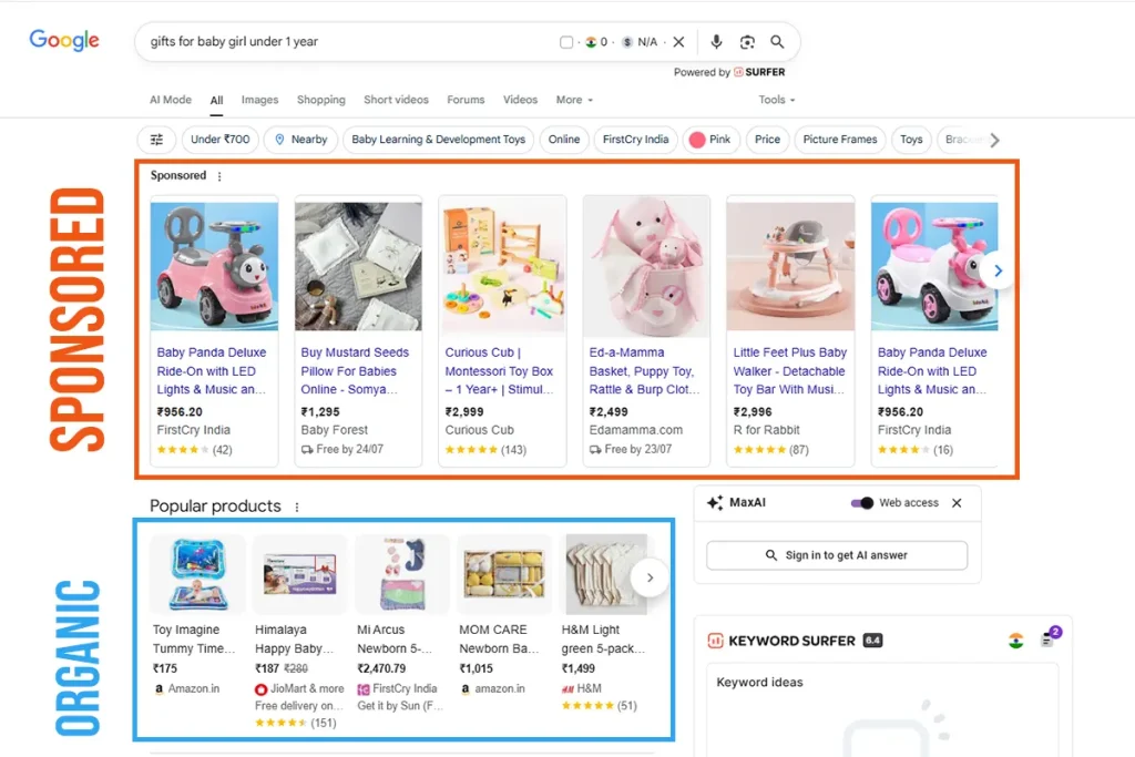 6 Powerful Ecommerce SEO Tactics for Online Stores 3 How products appear on Google search